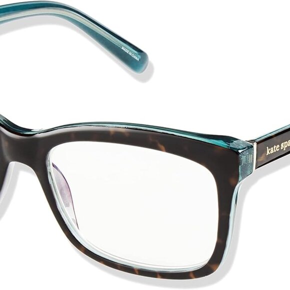 Women's Optical Rectangular Reading Glasses Plastic Havana Blue 2 Diopters - Picture 1 of 4